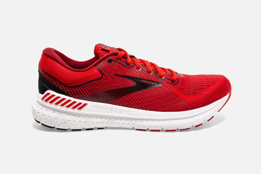 Brooks Running Shoes Mens Red/Black - Transcend 7 Road - 6753-LADHY